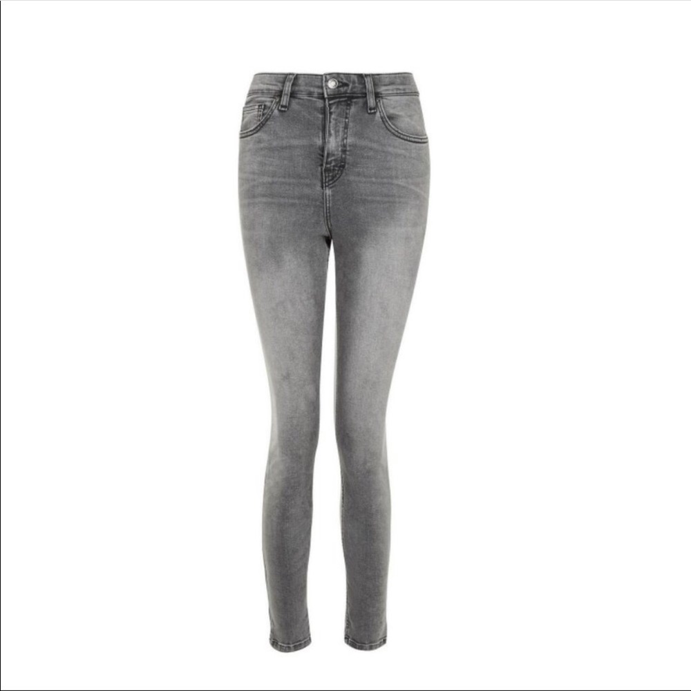 Topshop Moto Skinny Jean Gray Size 26